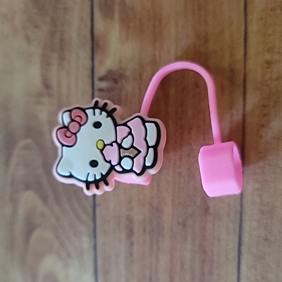 Queen2KeepUp Boutique Other - Kitty Cat with Icecream Silicone 10mm / 0.4 in Straw Topper Cap Accessory